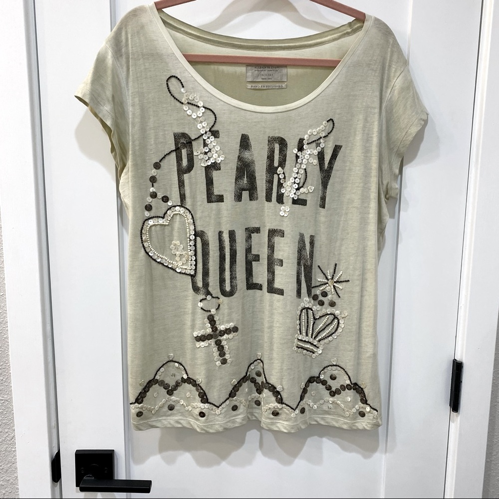All Saints beaded tee. Sz 8.